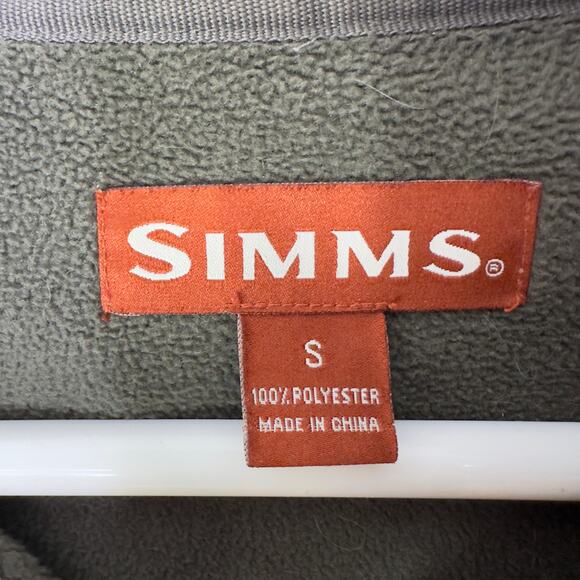 Simms Fishing Mens Small Soft Shell Jacket Hood Fish Scale Print Outdoor Utility - Picture 4 of 14